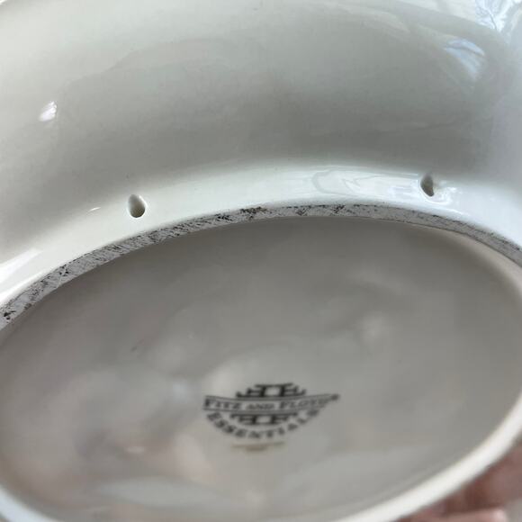 Fitz and Floyd Holiday Bells Canape Snack Cookie Plate Christmas 8 3/4" Gold Red - Picture 9 of 11